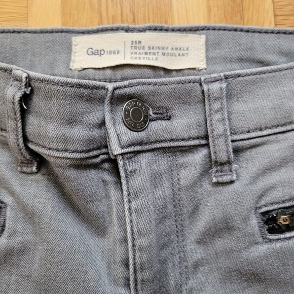 True Skinny Ankle Jeans Grey - Picture 3 of 4